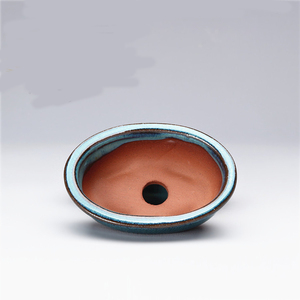 Jiangsu yixing glazed ceramic bonsai pot tokoname bonsai pot micro bonsai pot