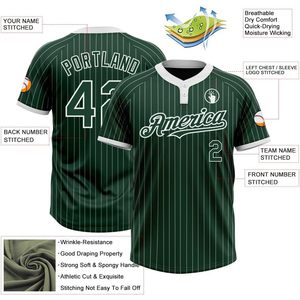 Camiseta de Softbol Personalizada FOXA, Dos Botones, Nombre y Número Cosidos, Uniforme de Práctica, Corte Regular, Unisex, Absorbe la Humedad - Product Image 4