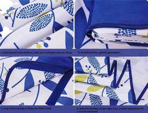 Tapis de pique-nique et de camping pliable vert, léger, durable, résistant au sable, lavable, imperméable, en polyester PVC, pour la plage et l'extérieur - Product Image 5