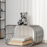 Table d'appoint simple pour la maison, petite table basse en fer, table d'angle moderne nordique créative, table carrée pour canapé, salon, balcon