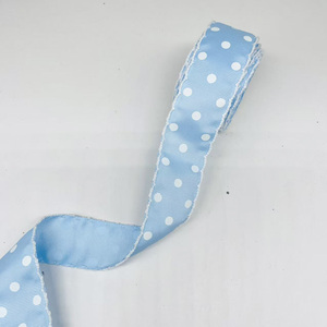 Pita Grosgrain Poliester Mewah 1,5 inci dengan Jahitan Bulan di Tepi, Bermotif Titik, untuk Pembungkus Kado DIY, Buket Bunga Halloween, dan Kemasan - Product Image 5