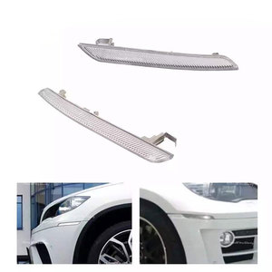 Feux de signalisation pour pare-chocs avant BMW X5 X6 E70 E71, fixation par clip, revêtement en caoutchouc plastique - Product Image 5