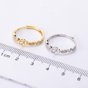 Bague de mode WENCHI en argent et or S925 pour bijoux DIY avec perles rondes de 10-13 mm, accessoires vides pour support 11938, Chine - Product Image 2