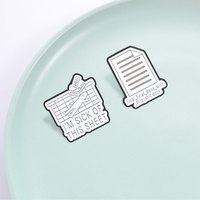 Broche en émail souple à thème humoristique de travail, avec slogan sur feuille, en alliage de zinc, pour sac, manteau, chapeau, ornement quotidien, loisir