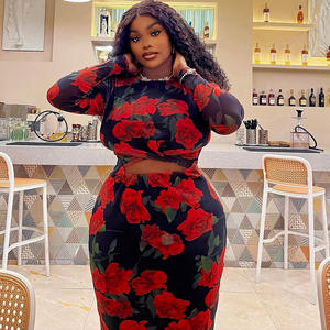 Abito Stile Principessa con Maniche Lunghe e Vita Segnata, Gonna Corta Autunnale Rossa, Pullover Elegante per il Lavoro - Product Image 1