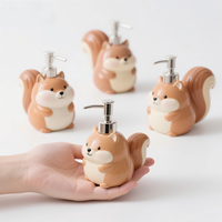 Ornements suspendus en céramique personnalisables de 3-4 pouces en forme d'écureuil, mignons animaux de la forêt en porcelaine, décorations de Noël pour la maison en automne