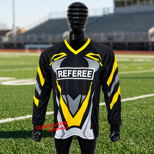 Referee Paintball Jersey Long Sleeve Black Yellow Gray Sublimated Polyester Outdoor <b>Shooting</b> Game Apparel - Product Image 4