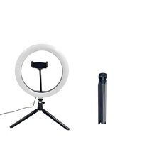 10 pollici Live Streaming Broadcast YouTube Video Beauty Makeup Photography Selfie LED Ring Light lampada ad anello da tavolo LED Circle Light