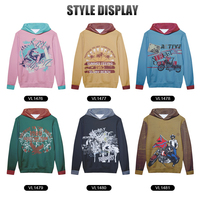 Mode broder à capuche hommes pull sur gros sweat à capuche unisexe pas cher solide femmes sweat ensemble à capuche haut zw3426
