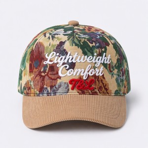 Wholesale Custom Logo Embroidered 5-Panel Sporty Camp <b>Cap</b> Breathable <b>Waterproof</b> Corduroy Sports <b>Caps</b> - Product Image 2