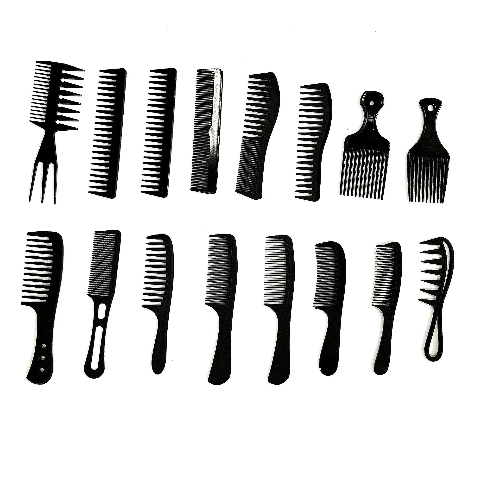 Black Straight Hair Comb Home & Salon Hair Styling Hairdressing Comb Set For Barber Professional Hair Cutting Comb