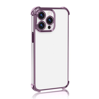 Coque de téléphone en TPU galvanisée transparente pour Samsung S24 S25 Plus accessoire de protection d'objectif Pro anti-choc