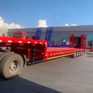 Remolque de plataforma baja hidráulica de 3, 4 y 5 ejes para trabajo pesado, de 1-2 toneladas, con cuello de cisne, 12.5x2.5x1.5m, Shandong Fengniao - Product Image 1