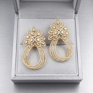Pendientes de Diamantes Cultivados en Laboratorio IGI CVD Florales Premium, Plata de Ley 925, Joyería de Lujo - Product Image 5