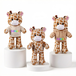 Mascota de Jirafa de Peluche Súper Suave Personalizada con Diseño a Medida, Aprobada por la CE, con Forro de Malla y Logotipo Impreso para Fiestas Temáticas de Zoológicos - Product Image 1