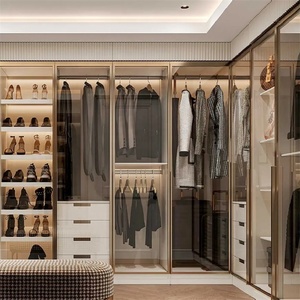 Cao cấp cavio đi bộ trong tủ quần áo tủ quần áo phong cách hiện đại bằng gỗ với ngăn kéo tủ lưu trữ hiện đại được trang bị tủ - Product Image 6