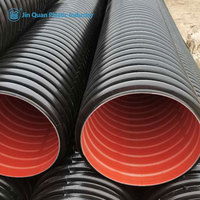 Tuyau de drainage corrugé à double paroi en HDPE noir JinQuan, joint à emboîtement, longueur 1200 mm, durée de vie de 60 ans, durable