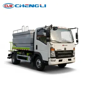 รถบรรทุก HOWO 4.5 ตัน 4x2 สำหรับเกลี่ยปูนซีเมนต์ เครื่องยนต์ Weichai สำหรับงานก่อสร้างถนน รถพ่นปูนซีเมนต์สำหรับขาย - Product Image 2