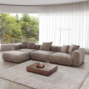 Ensemble de meubles de luxe Atunus pour la maison, compressé sous vide, grand ensemble modulaire en tissu de velours côtelé pour le sol - Product Image 1