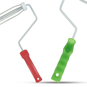 <span class=keywords><strong>Rodillo</strong></span> de pintura estilo jaula con mango de plástico rojo cómodo <span class=keywords><strong>para</strong></span> herramientas de pintura de pared - Product Image 3