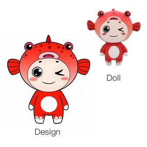 ตุ๊กตาผ้ากำมะหยี่แบบกำหนดเองได้ หมอนน่ารัก ตุ๊กตาผ้ากำมะหยี่ใยฝ้าย PP หมอนข้างเตียง  โลโก้แบบกำหนดเอง ป้ายบรรจุภัณฑ์ ป้ายแขวน - Product Image 5