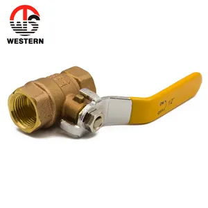 FXF ISO228/1 Fil Chine fabricant eau huile gaz Couleur Bronze Peint PN20 400 WOG boule + soupapes chine robinet à tournant sphérique