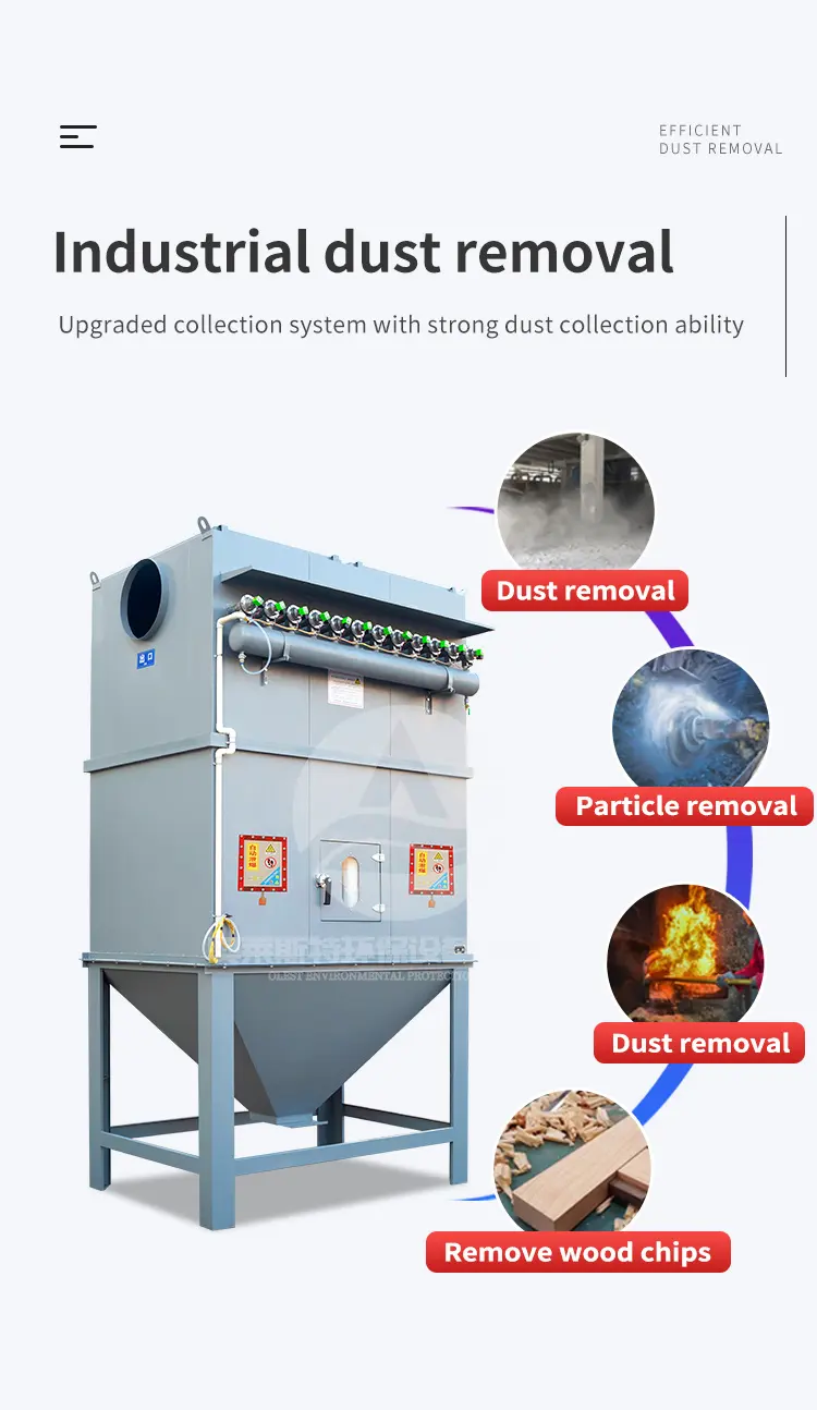 वायु प्रदूषण नियंत्रण प्रणाली औद्योगिक धूल कलेक्टर निर्माता धूल संग्रहण प्रणाली