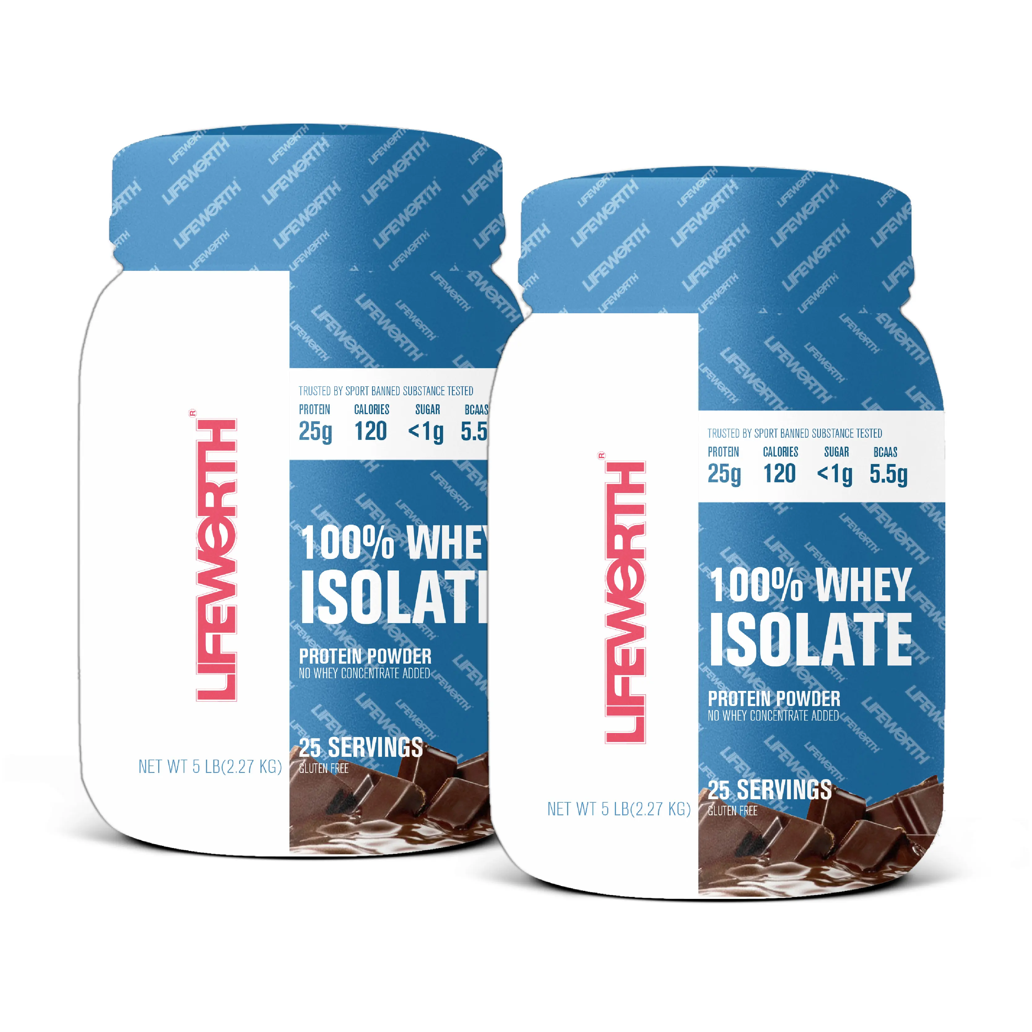 Lifeworth rasa coklat iso22000 bubuk protein whey bubuk pribadi label penumbuh otot binaraga bubuk protein