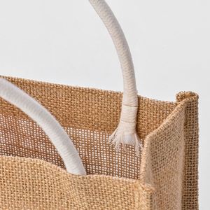 Wholesale Custom Desgin Made Printing <b>Foldable</b> Reusable Jute Eco-Friendly Heavy Duty <b>Beach</b> Tote <b>Bag</b> - Product Image 3