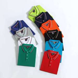 Polo d'été pour homme à manches courtes en coton brodé, coupe ample, style décontracté et professionnel, grandes tailles - Product Image 2