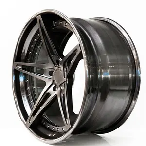 LX17 Serie Ii Diepe Concave Stap Lip Ontwerp 5 Spoke Aanpasbare Gesmeed Aluminium Legering Auto Wielen Velgen Voor Aventador Huracan 971