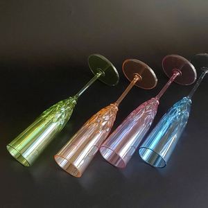 แก้วแชมเปญ PS น้ำหนักเบา 4 ออนซ์ กึ่งโปร่งแสง หลายสี ใช้ซ้ำได้ สำหรับงานปาร์ตี้ โรงแรม ร้านอาหาร - Product Image 1