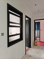 Ventana Corredera Vertical de Aluminio con Vidrio Templado, Aislante del Sonido, Resistente al Viento y a la Lluvia, para Balcón, Cocina o Sótano