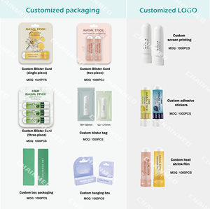 CM Ätherisches Öl Naseninhalierstift Reine Pfefferminz- & Fruchtmischungen Anti-Ermüdung & Geist Erfrischend OEM Logo & Verpackung Unterstützt - Product Image 3