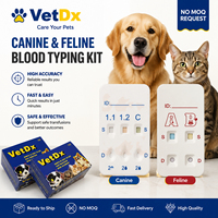 Tarjeta de tipificación sanguínea rápida para mascotas, kit de prueba de grupo sanguíneo para gatos A, B, AB, para clínica veterinaria
