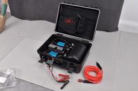 HaiFeng HF 12V Aluminium Single/Dual Cylinder Portable Boxed Air Pump Savings-Box Function for Heavy-Duty Tires Inflator