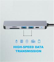 Base de Conexión USB C 6 en 1 SYONG, Hub USB C con Monitor Dual Revodok 206, Base USB-C para Computadoras Portátiles Thinkpad, HP, Dell y Más