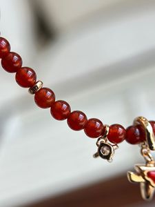 Nuevos Amuletos de Ágata Roja Natural con Forma de Caballo 2026, Joyería de Lujo de Oro de 18K con Animal del Zodíaco de la Suerte, Regalo de Aniversario para Mujeres y Hombres, Venta al por Mayor - Product Image 4
