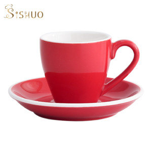 Juego <span class=keywords><strong>de</strong></span> platillos <span class=keywords><strong>de</strong></span> porcelana para taza <span class=keywords><strong>de</strong></span> té y <span class=keywords><strong>café</strong></span>, <span class=keywords><strong>tazas</strong></span> <span class=keywords><strong>de</strong></span> metal <span class=keywords><strong>de</strong></span> color amarillo con asas - Product Image 4