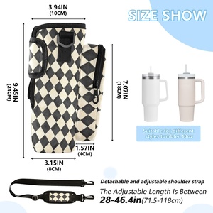 Sac de transport pour bouteille d'eau personnalisé en gros, compatible avec les bouteilles de 40 oz, avec poche pour téléphone et bandoulière réglable - Product Image 4