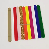 Bâtonnets de sucettes glacées en acrylique de différentes couleurs, bâtonnets de crème glacée miroir, bâtonnets de sucettes glacées en acrylique personnalisés