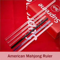 Regla de Mahjong, Regla para Tarjetas de Juego, Mini Regla de Clasificación de Mahjong, Barra Transparente de Cristal, Barra de Mahjong de Nuevo Estilo