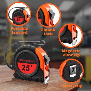25 ft Tape Measures Bulk Retractable <strong>Measuring</strong> Tapes Easy Read Steel <strong>Measuring</strong> Tape - Product Image 3