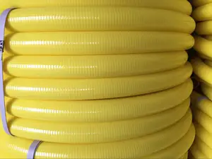 Esnek oluklu su pompası sarmal Spiral vakum 6 inç PVC emme hortumu