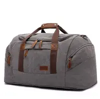 Большая Дорожная сумка-тоут унисекс для поездок на выходные, большая холщовая спортивная сумка на заказ с отделением для обуви