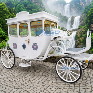 Calèche royale blanche à chevaux, calèche de luxe, calèche de mariage, calèche royale, vente chaude - Product Image 1