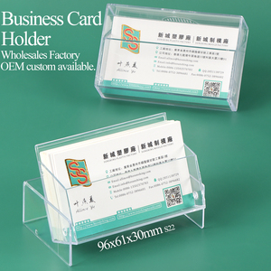 SUNSHING Clear Name Card Case Tabletop Name Display Box Transparent Cards Display <b>Counter</b> Stand Acrylic Business Card Holder - Product Image 1