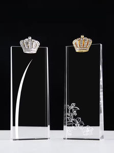 एचबीएल थोक सोने की रजत कांस्य धातु ताज क्रिस्टल ट्रॉफी कप में प्रमुख नृत्य क्रिस्टल ग्लास पुरस्कार पट्टिका ट्रॉफी - Product Image 6