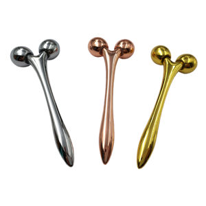 2024 nouveau <span class=keywords><strong>Mini</strong></span> lifting du visage 3D rouleau de visage en alliage de Zinc outil de soin de la peau pour le Massage du visage en métal - Product Image 2