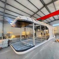 Cabine préfabriquée de luxe, maison conteneur, cabine portable, maison préfabriquée en acier, mini-espaces modulaires extensibles, capsule spatiale mobile